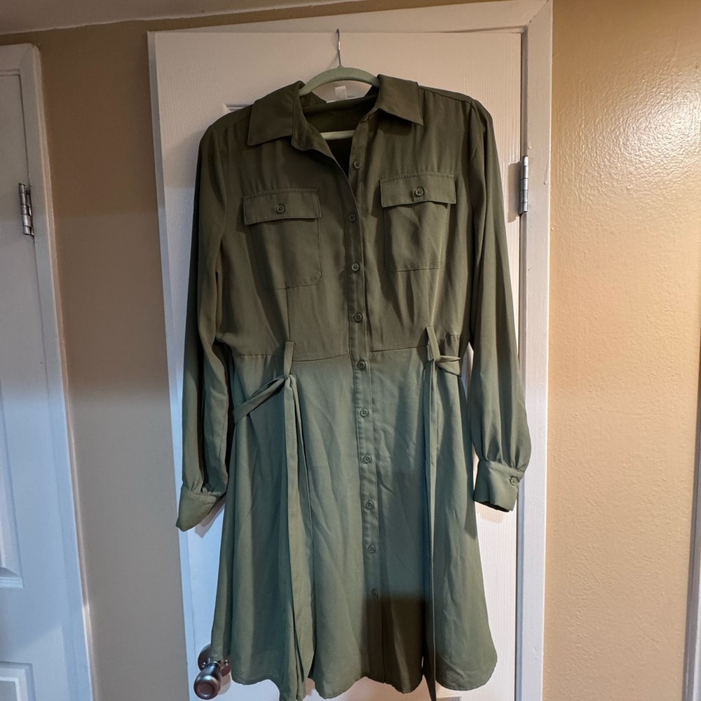 Olive Green Midi Dress